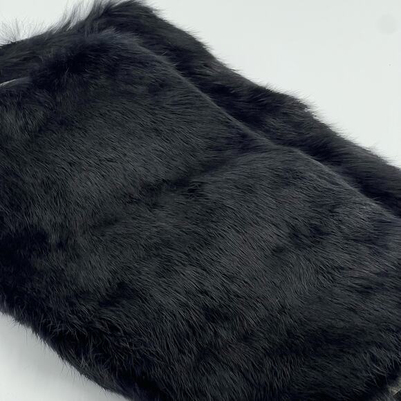 KORS Michael Kors Genuine Rabbit Fur Boot Covers with Adjustable Leather Strap - Picture 3 of 5